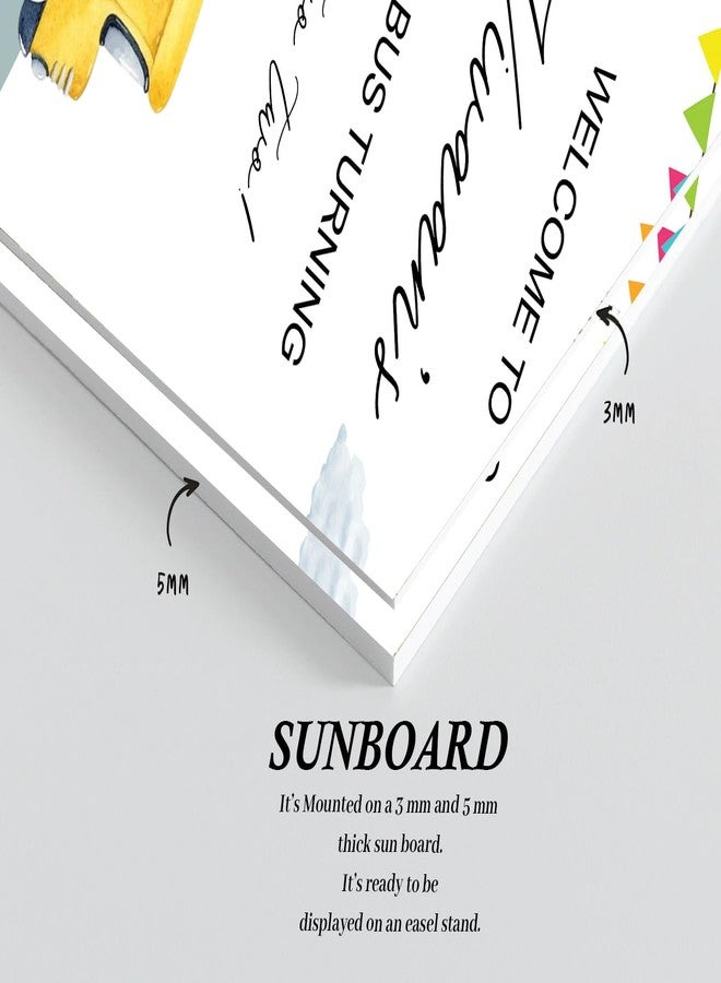 Theme My Party Customized Kids Bus Birthday Welcome Sign | Welcome Board for Birthday | Personalized Welcome Sign Theme Based Birthday - Image 5